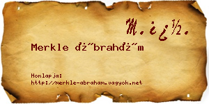 Merkle Ábrahám névjegykártya